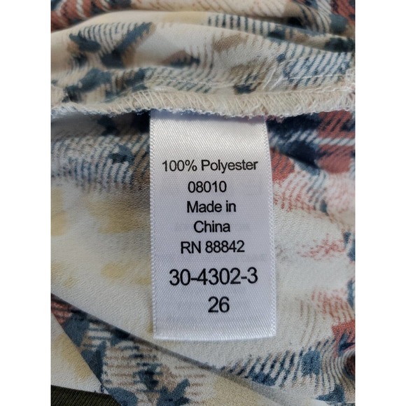 Ellos 1/2 Button Down Size 26 Long Sleeve Plaid Knee Length Dress Office - Picture 12 of 13